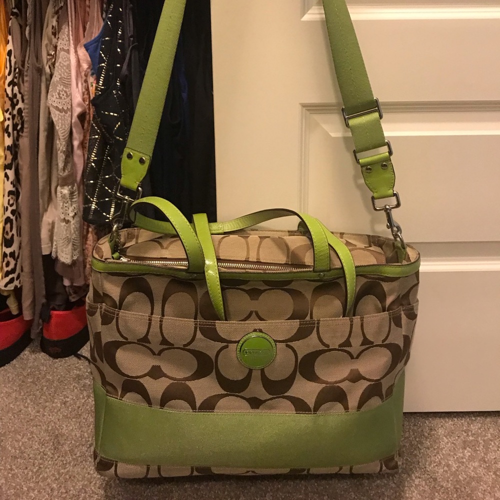 Coach diaper bag/overnight or oversized tote
